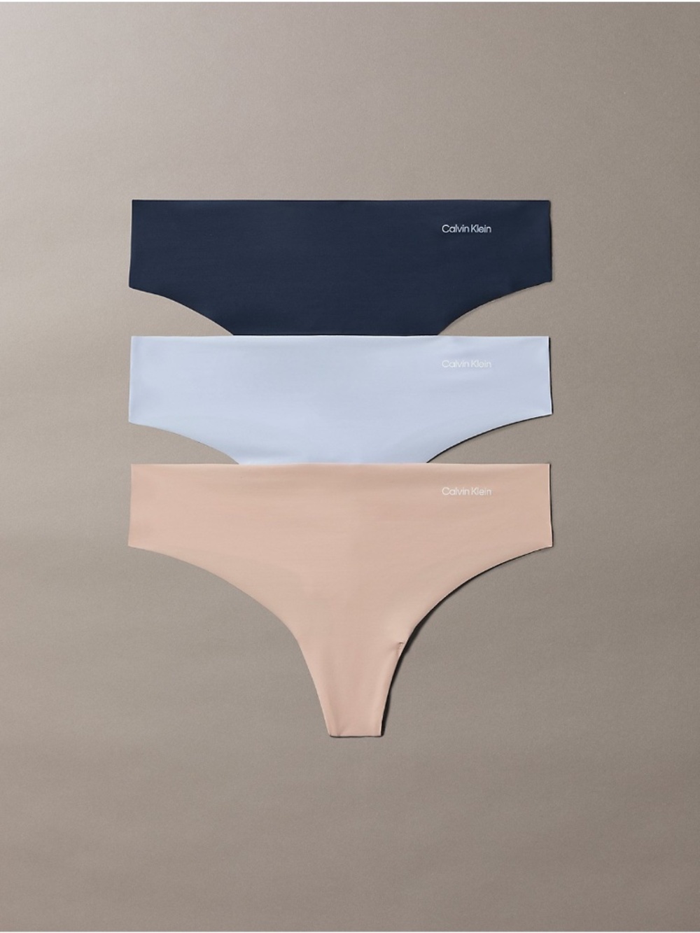 Calvin Klein Women's Invisibles 3-Pack Thong NWT